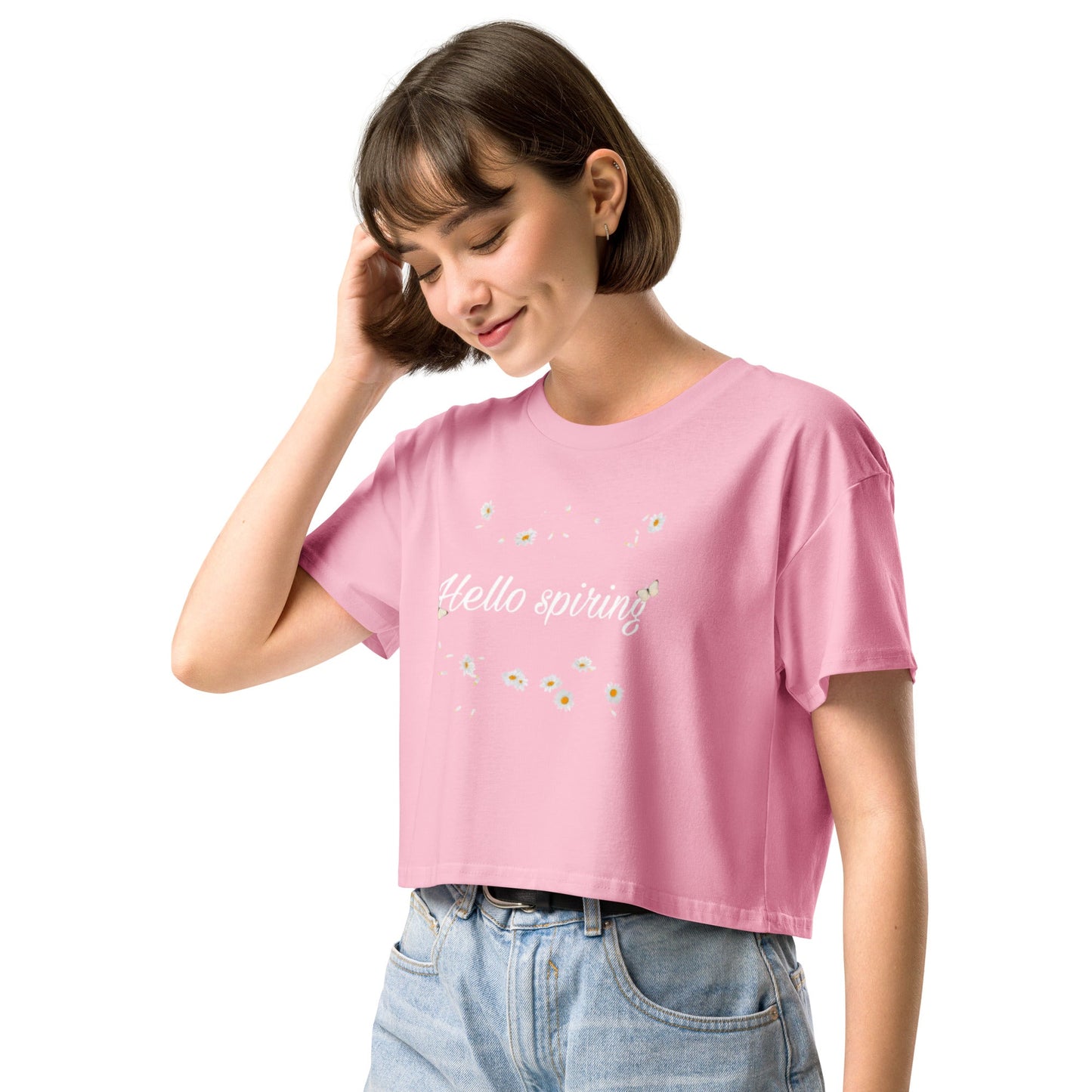 Crop Tops - Women’s crop top Spring vibe - Retro Ravers - Crop T-shirts