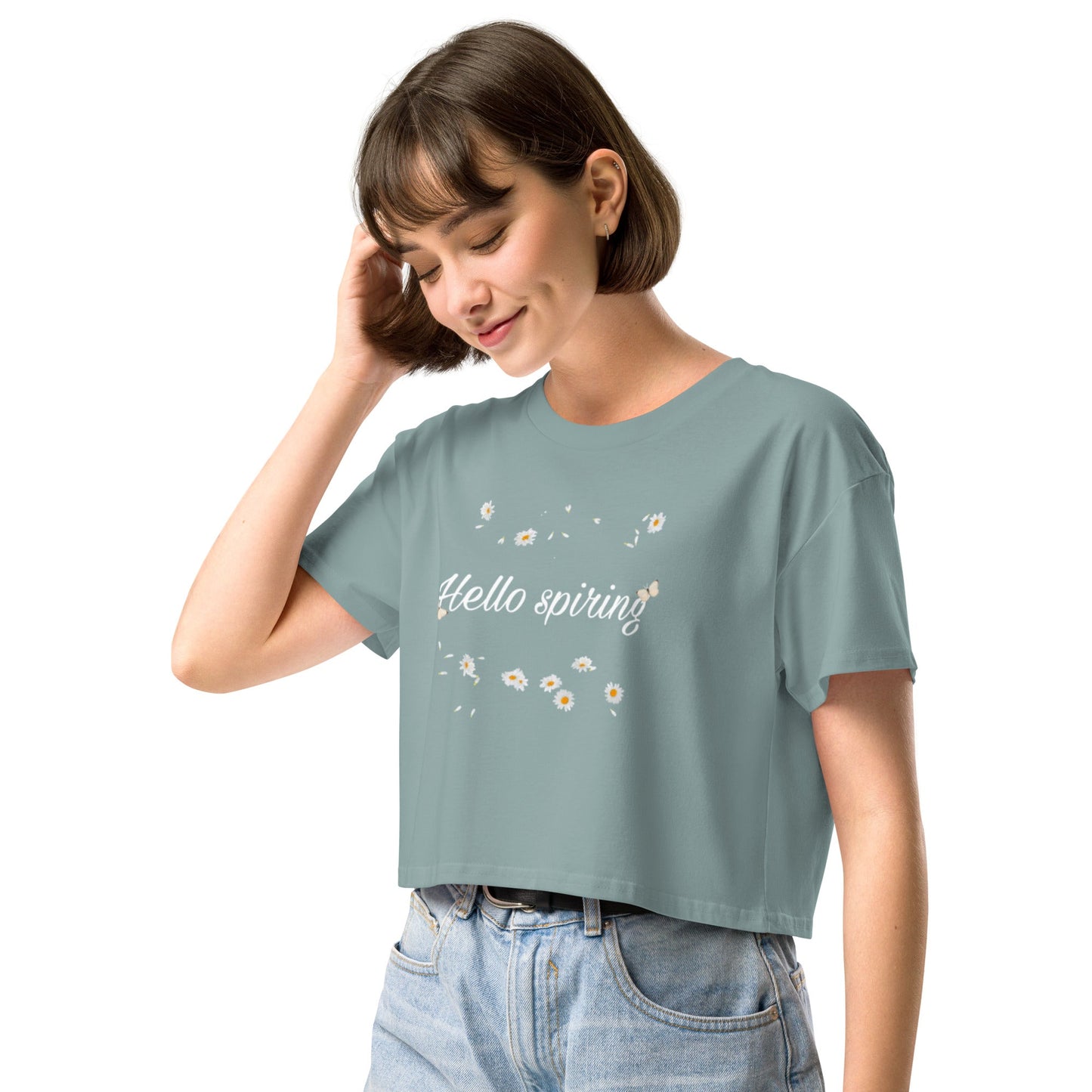Crop Tops - Women’s crop top Spring vibe - Retro Ravers - Crop T-shirts