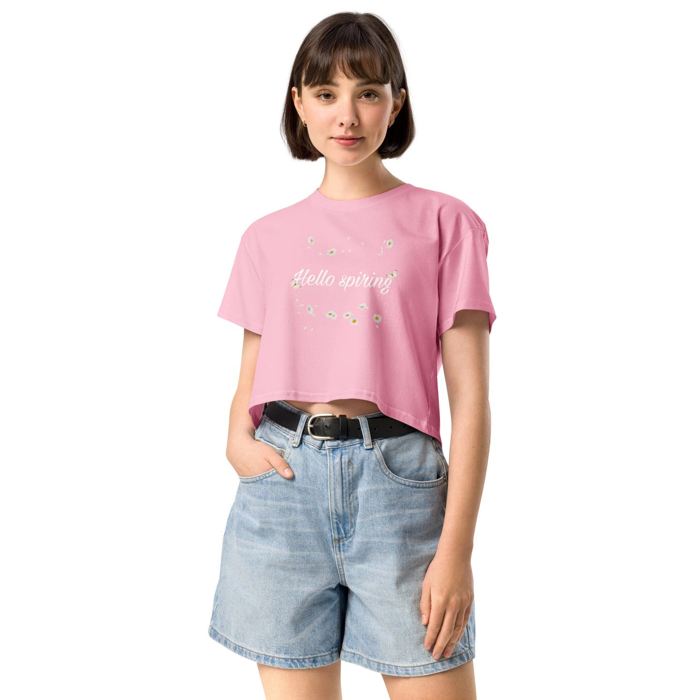 Crop Tops - Women’s crop top Spring vibe - Retro Ravers - Crop T-shirts
