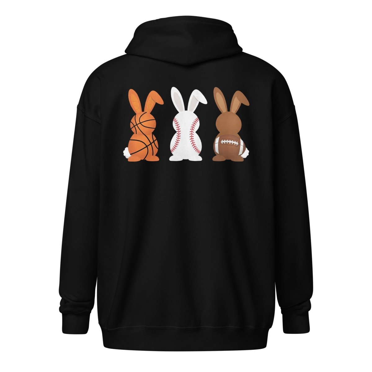 - Custom zip hoodie sports bunny - Retro Ravers - easter