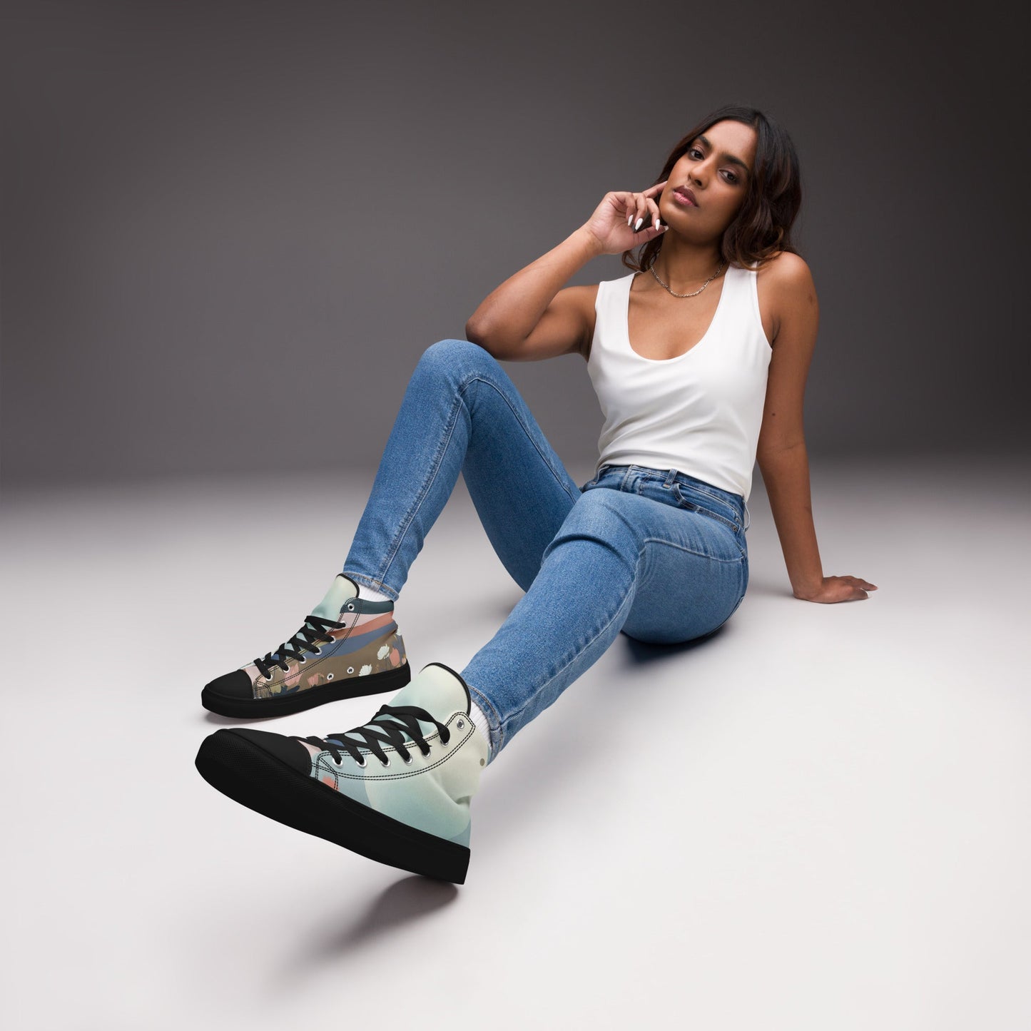 Footwear - Women’s high top canvas shoes - Retro Ravers - Shoes