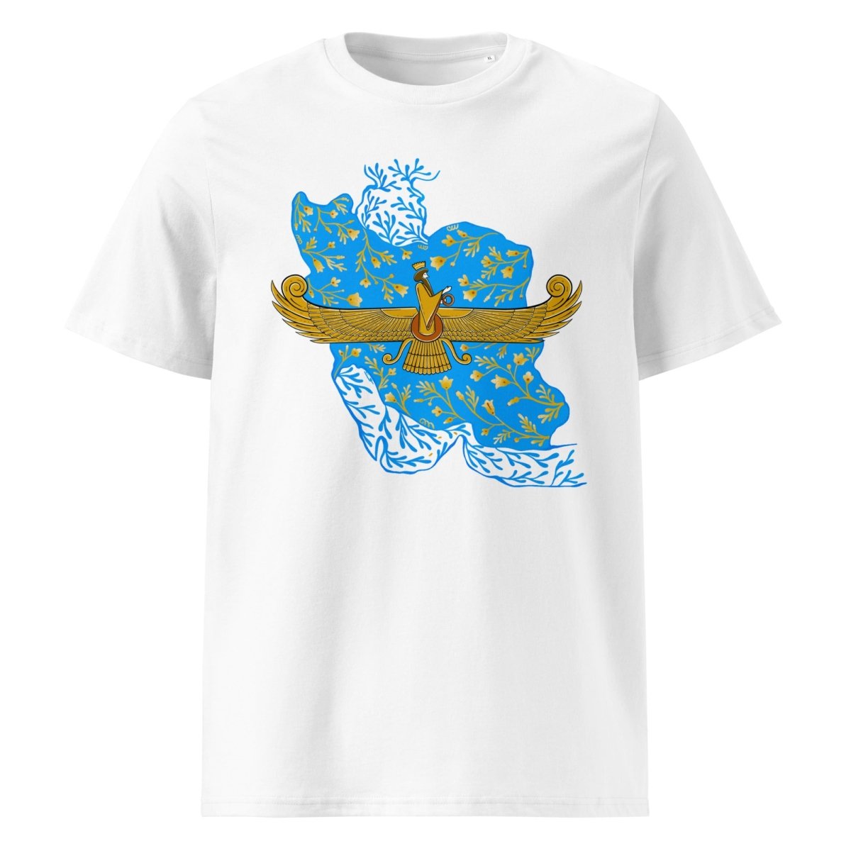 - Persia ribbed neck t-shirt Farvahar - Retro Ravers - farvahar