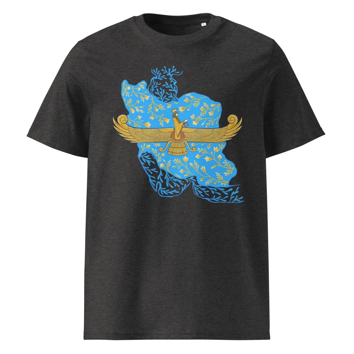 - Persia ribbed neck t-shirt Farvahar - Retro Ravers - farvahar