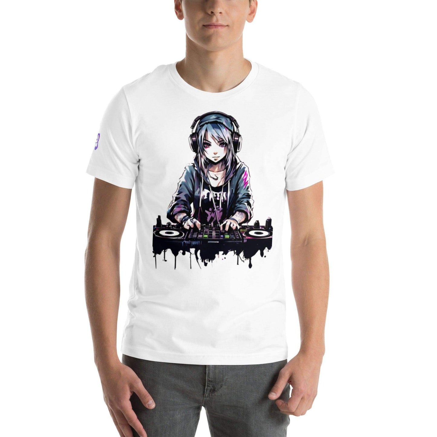 Print Material - Anime DJ T-shirt Unisex - Retro Ravers - design personalizzato