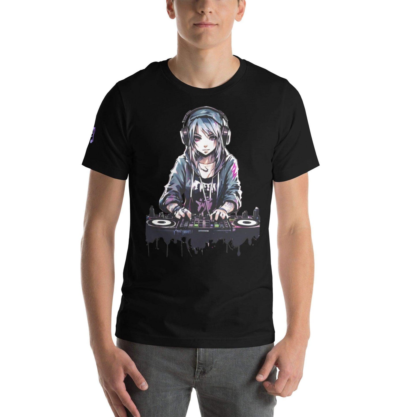 Print Material - Anime DJ T-shirt Unisex - Retro Ravers - design personalizzato