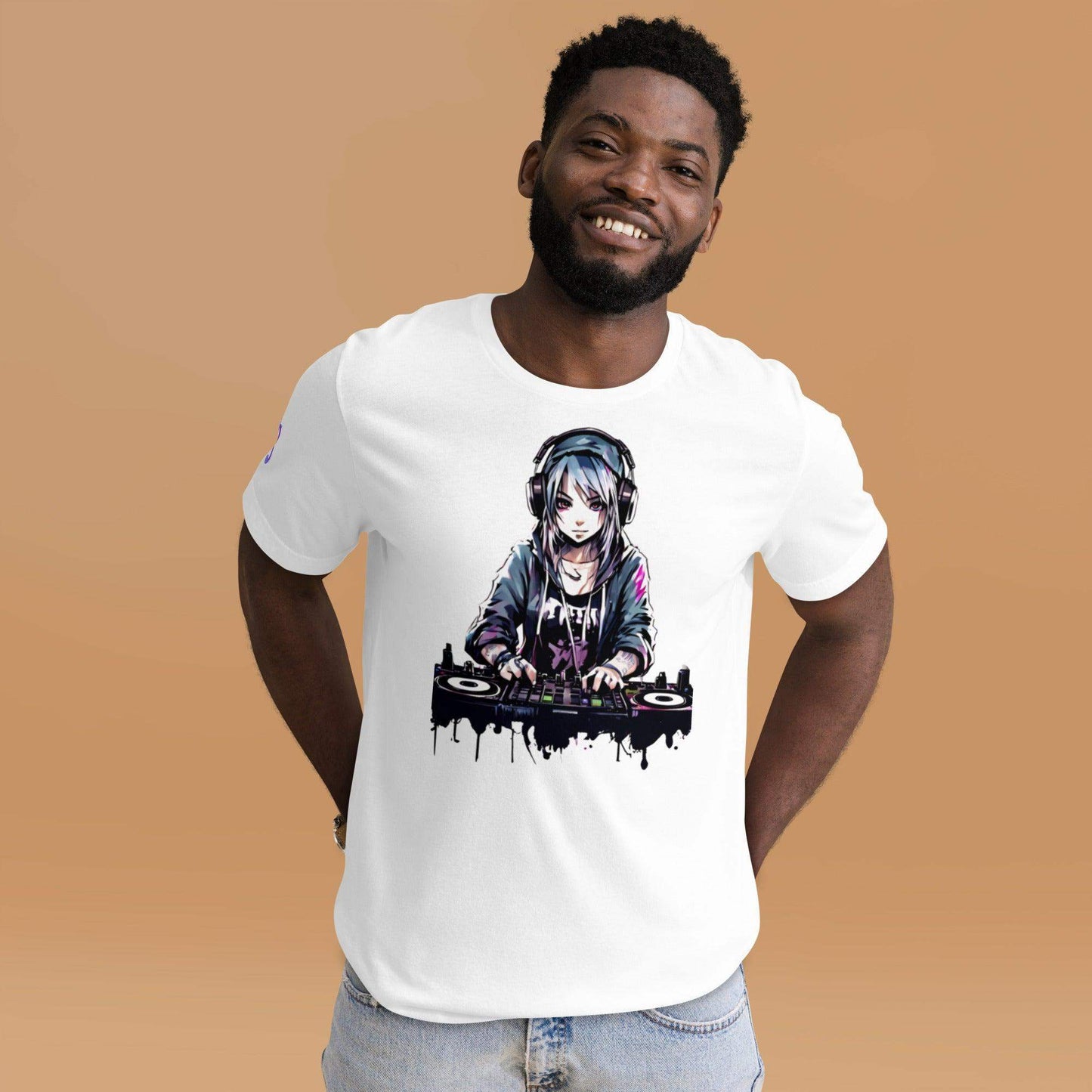 Print Material - Anime DJ T-shirt Unisex - Retro Ravers - design personalizzato