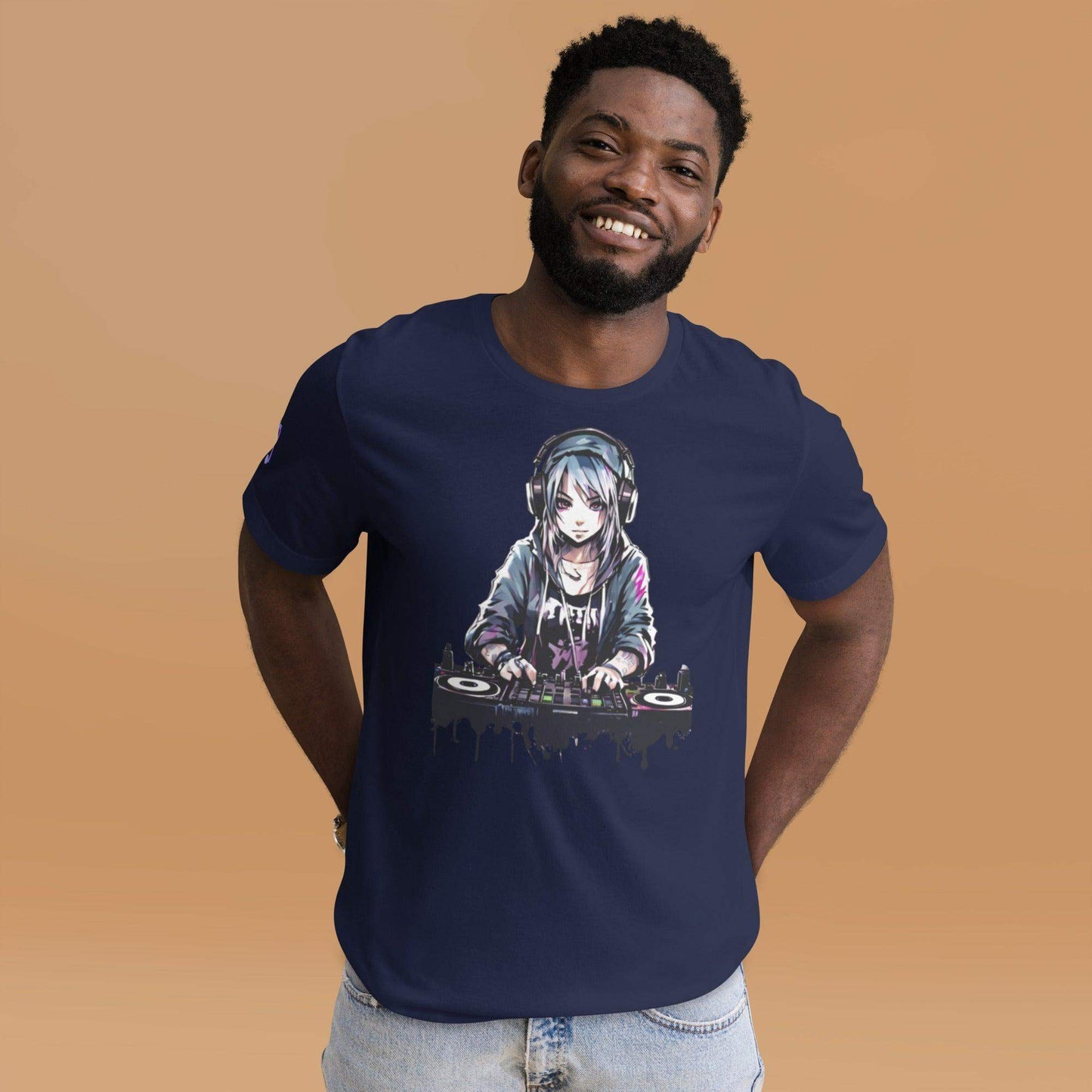 Print Material - Anime DJ T-shirt Unisex - Retro Ravers - design personalizzato