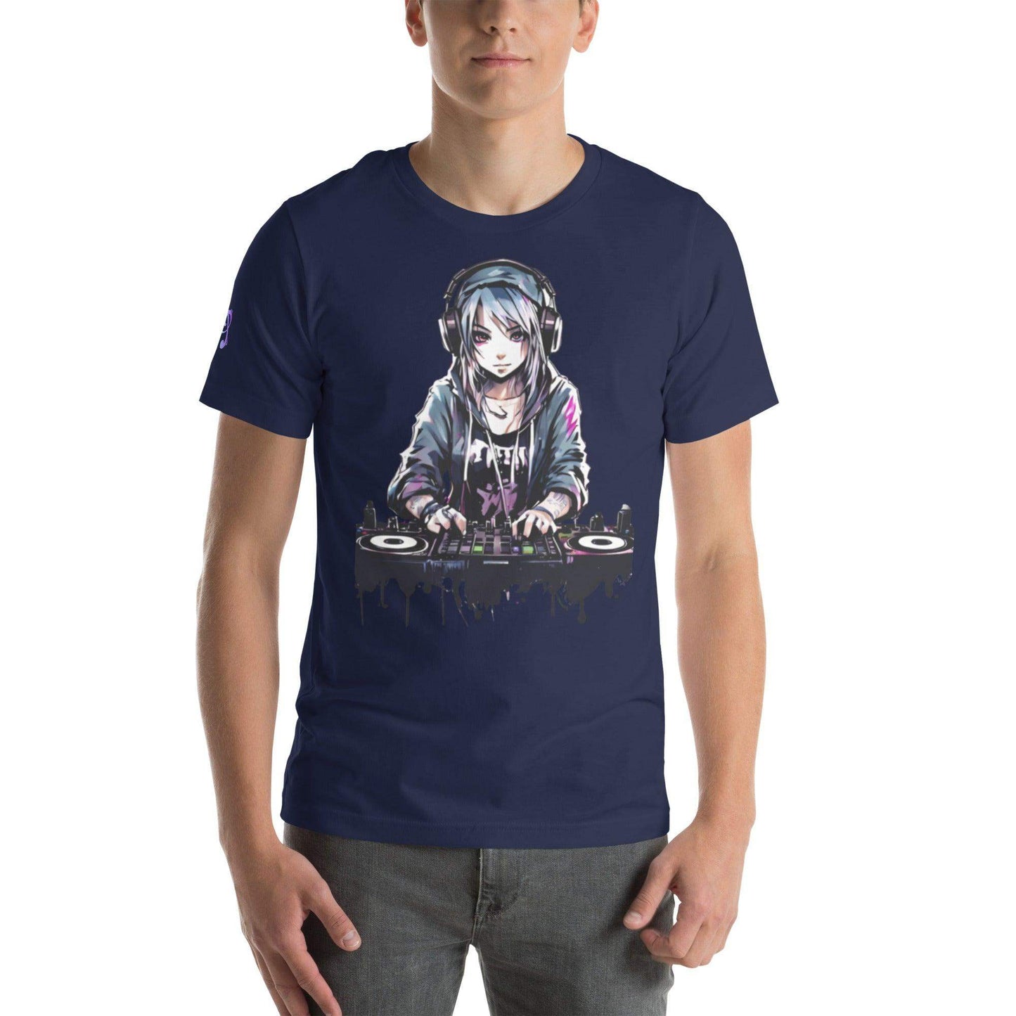 Print Material - Anime DJ T-shirt Unisex - Retro Ravers - design personalizzato