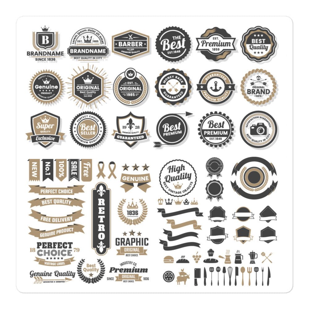 Print Material - Bubble - free stickers Retro - Retro Ravers - Stickers