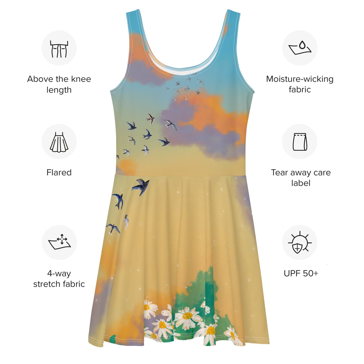 Print Material - Skater Dress spring print - Retro Ravers - design personalizzato