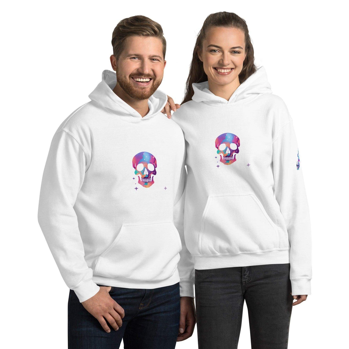 Print Material - Skull Hoodie Unisex - Retro Ravers - design personalizzato