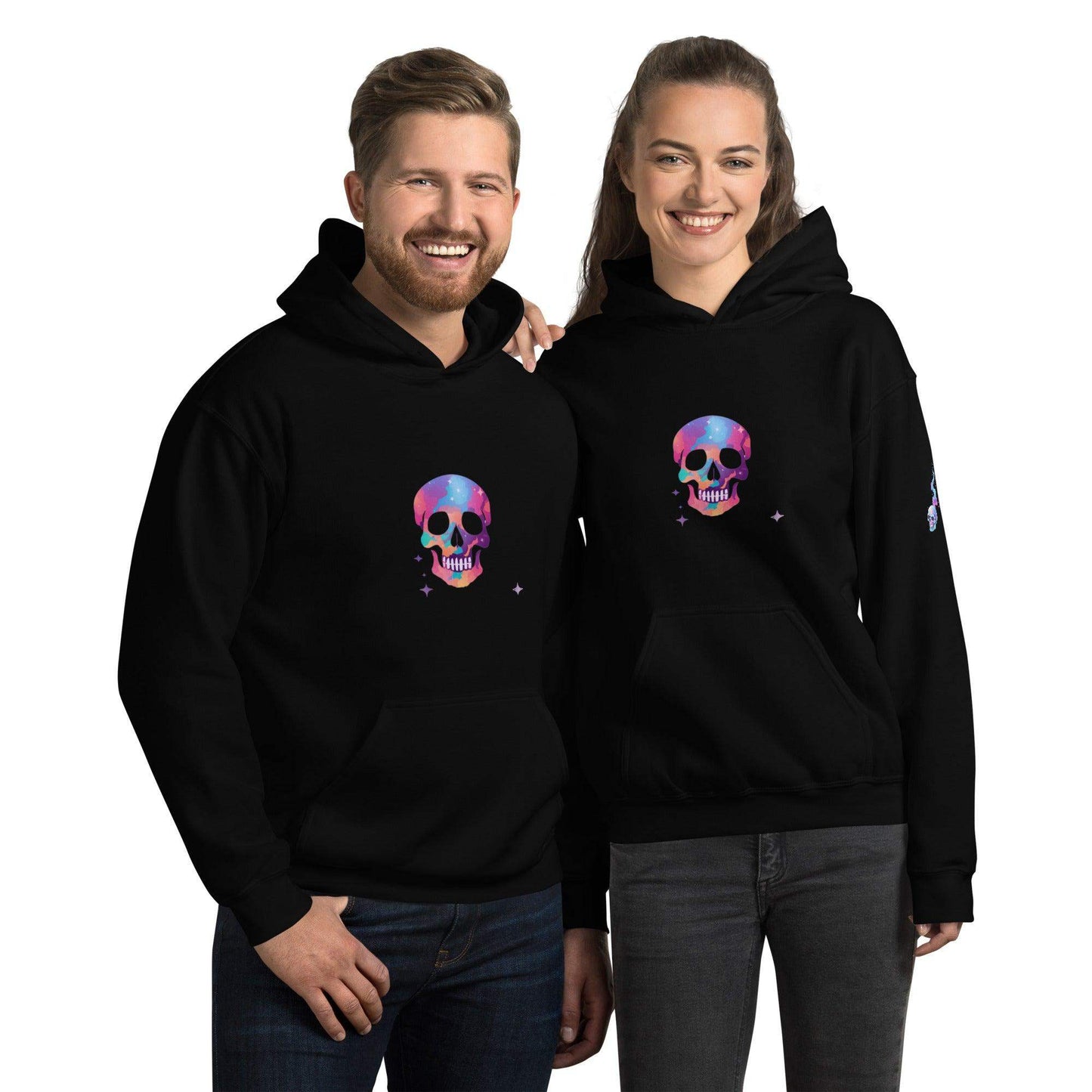 Print Material - Skull Hoodie Unisex - Retro Ravers - design personalizzato