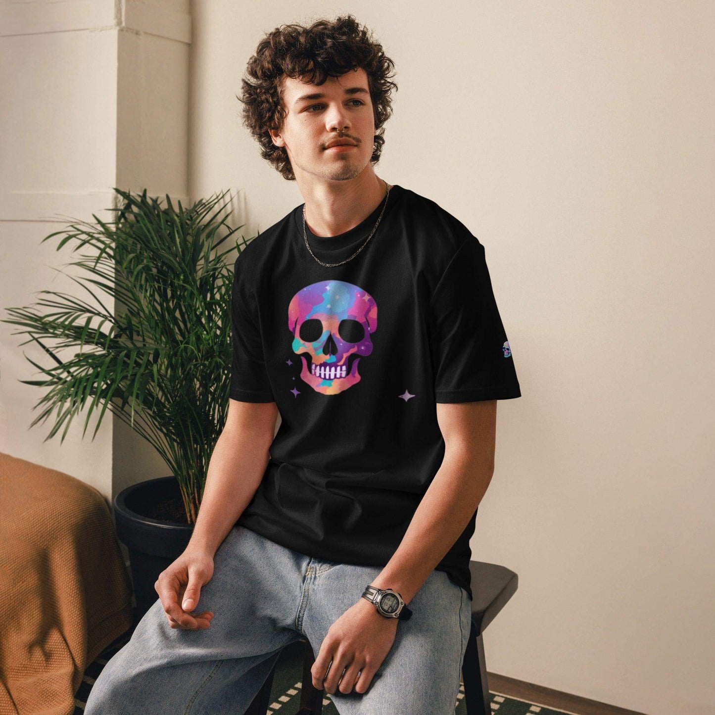 Print Material - T-Shirt Unisex - Casual skull graphic tee - Retro Ravers - design personalizzato
