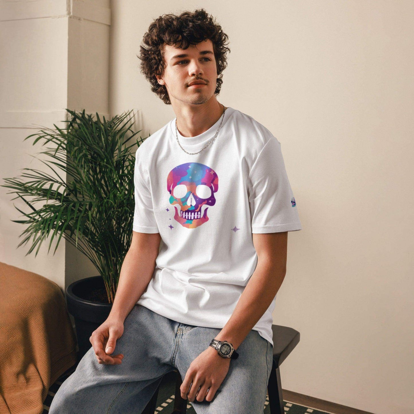 Print Material - T-Shirt Unisex - Casual skull graphic tee - Retro Ravers - design personalizzato