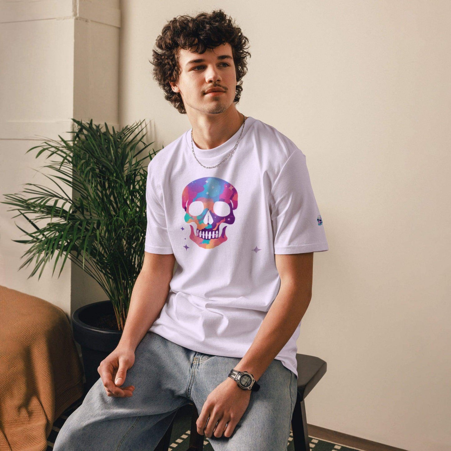 Print Material - T-Shirt Unisex - Casual skull graphic tee - Retro Ravers - design personalizzato