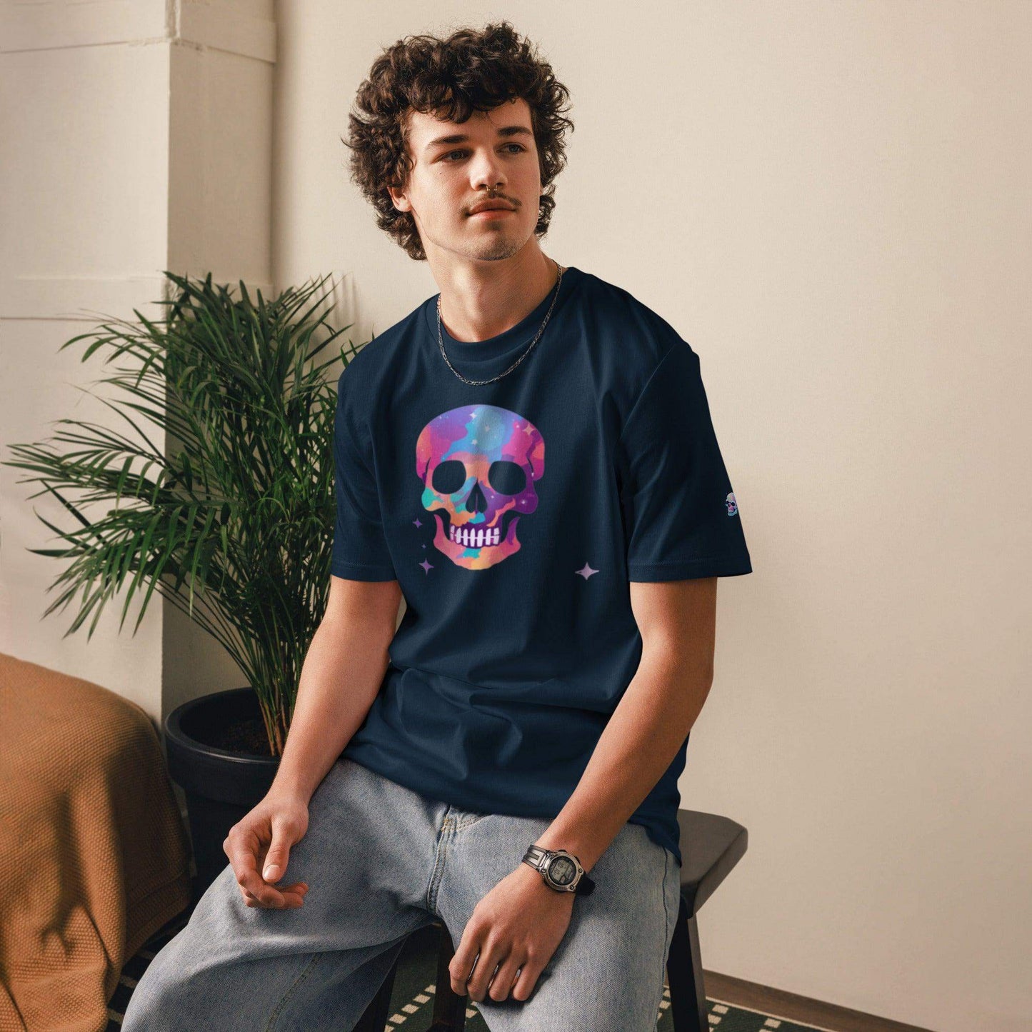 Print Material - T-Shirt Unisex - Casual skull graphic tee - Retro Ravers - design personalizzato