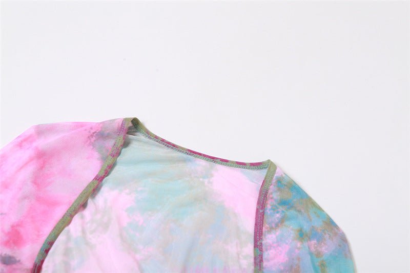 Set Dresses - Women Y2k Ruffle Butterfly 2 Piece Outfit - Retro Ravers - rave outfit