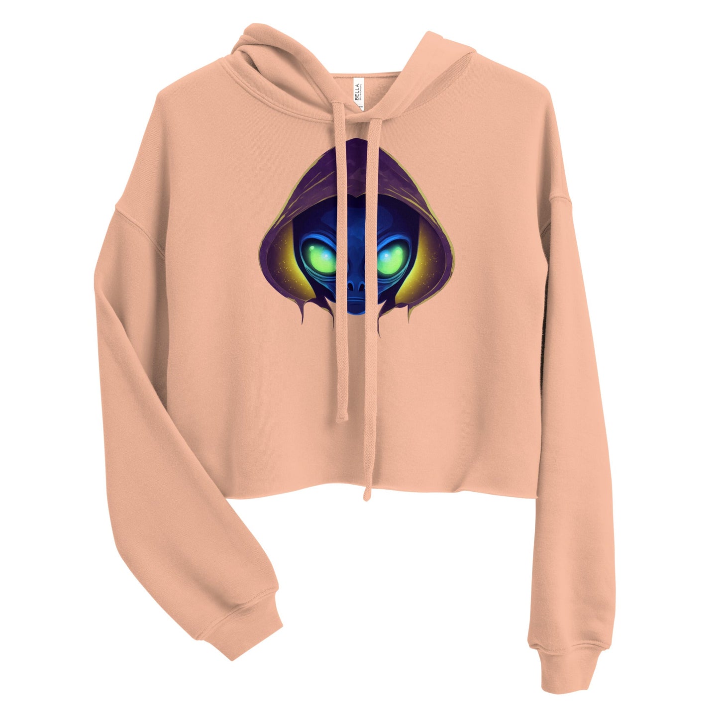 Sweatshirts - Crop Hoodie Alien raver - Retro Ravers - crop hoodie