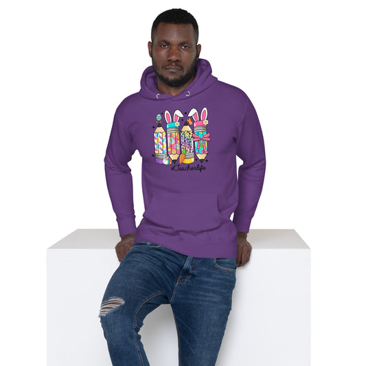 Sweatshirts - Retro Hoodie Easter Teacher Life - Retro Ravers - hoodie