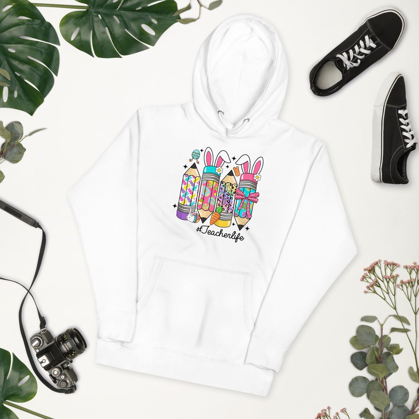 Sweatshirts - Retro Hoodie Easter Teacher Life - Retro Ravers - hoodie