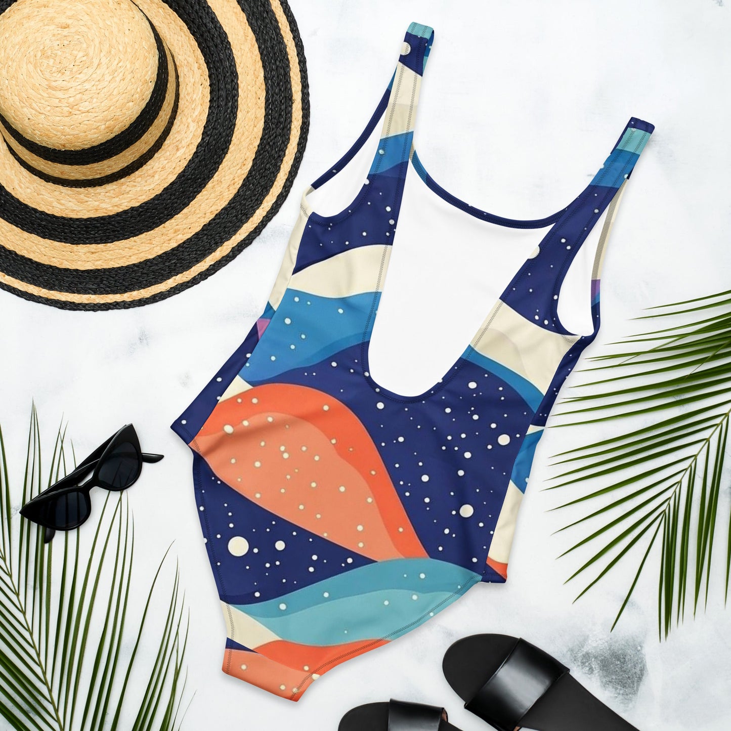 swimwear - One - Piece Swimsuit wave beat - Retro Ravers - swimsuits