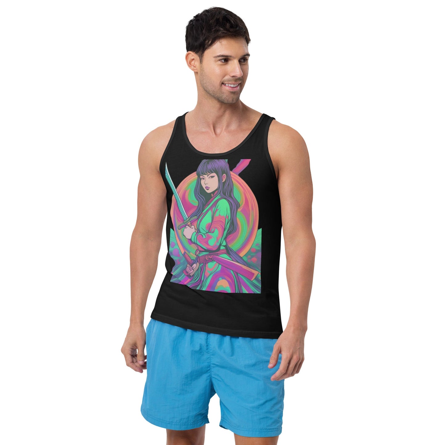 tank tops - Unisex Tank Top anime printed - Retro Ravers - unisex tank top