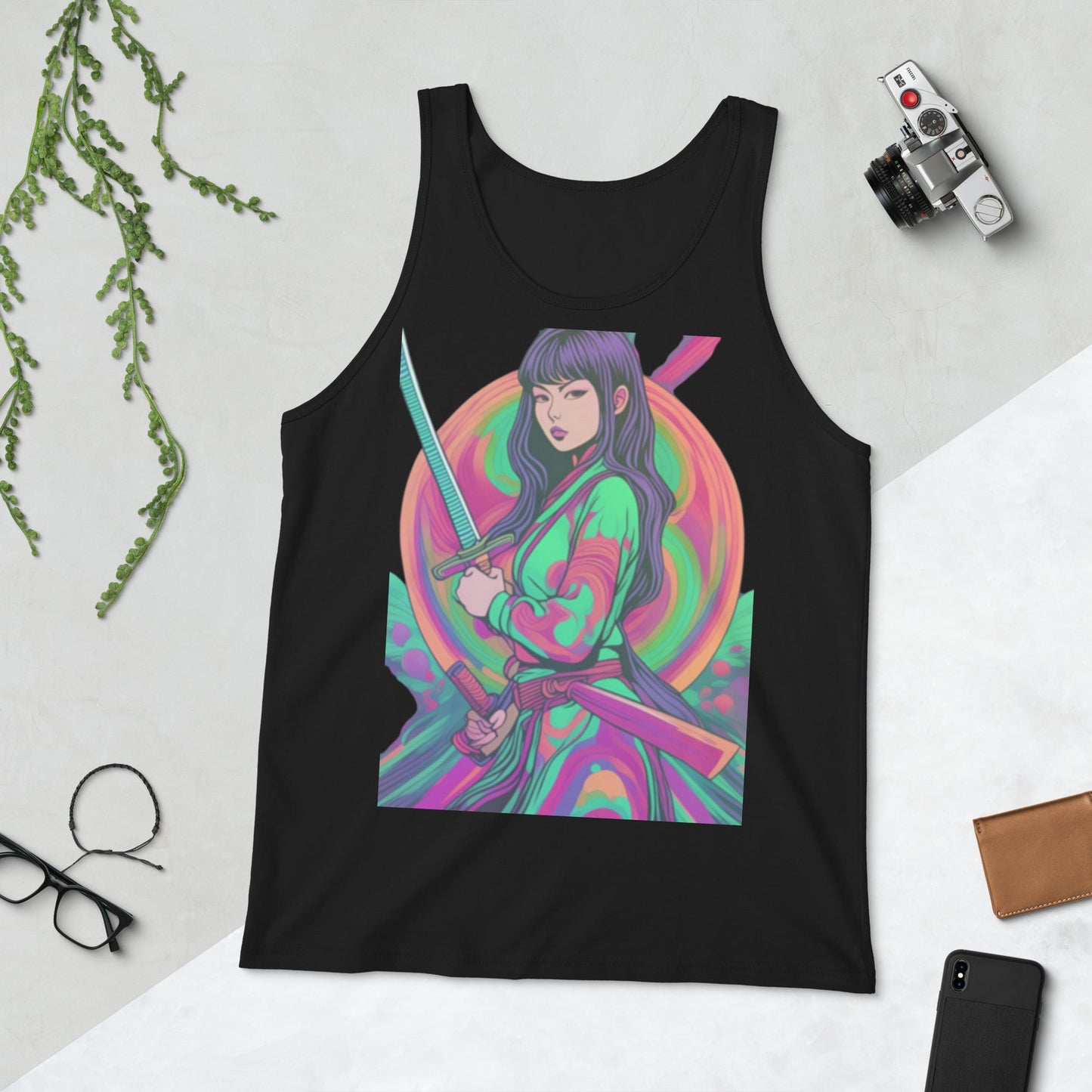 tank tops - Unisex Tank Top anime printed - Retro Ravers - unisex tank top