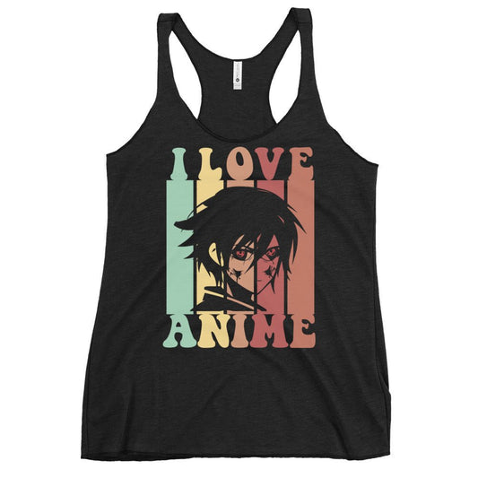 tank tops - Women's Racerback Tank Anime Lovers - Retro Ravers - Anime print