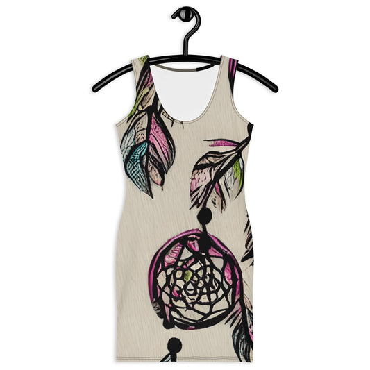 Tshirts - Bodycon dress Dream catcher pattern - Retro Ravers - dream catcher