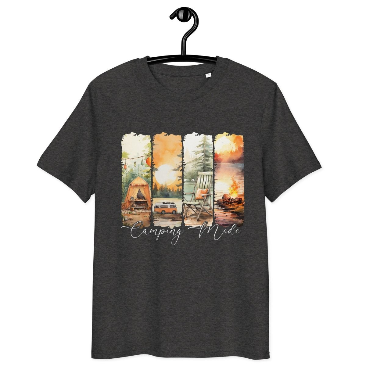 Tshirts - Organic ribbed neck t-shirt Camping - Retro Ravers - camping