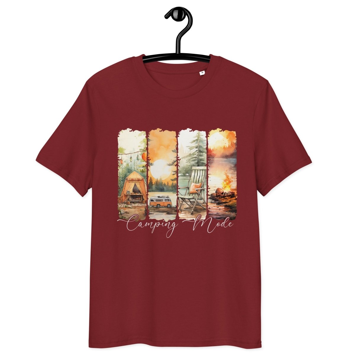 Tshirts - Organic ribbed neck t-shirt Camping - Retro Ravers - camping
