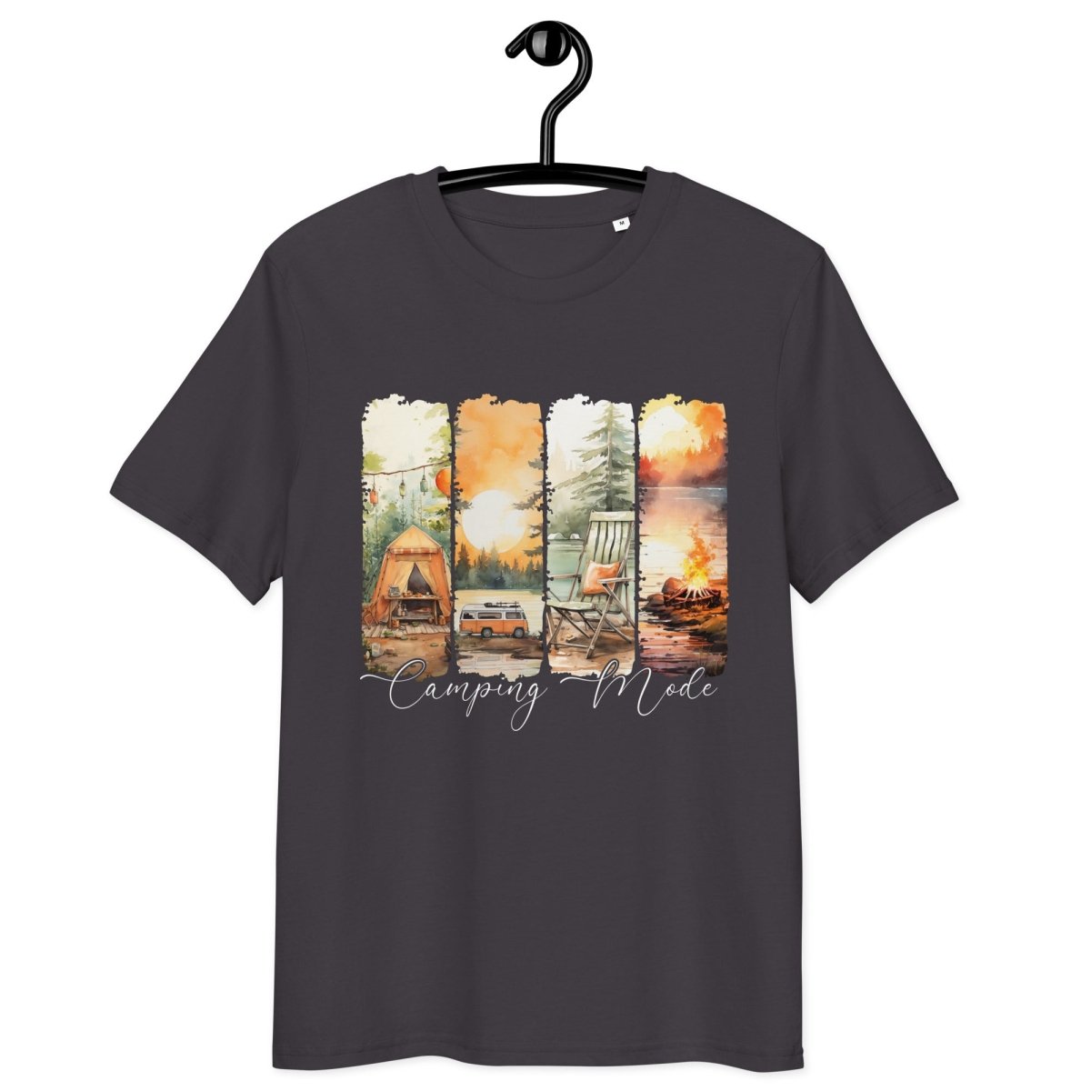 Tshirts - Organic ribbed neck t-shirt Camping - Retro Ravers - camping