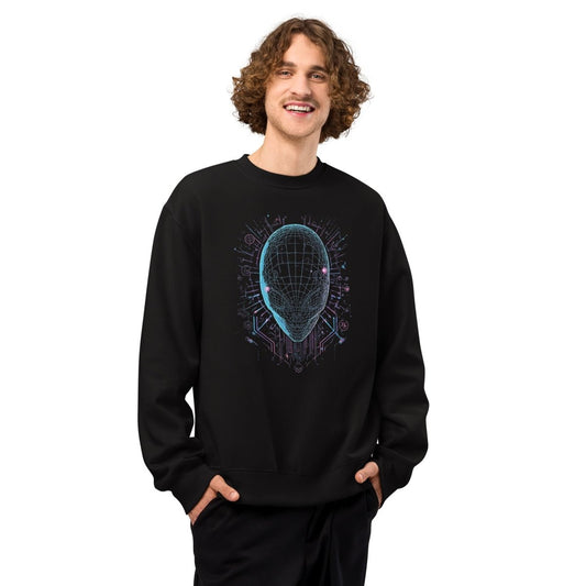 Sweatshirts - Alien AI Oversized heavyweight sweatshirt - Retro Ravers - alien - rave