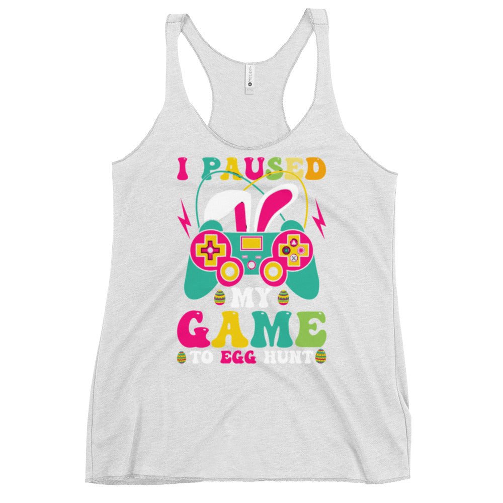 - Women's Racerback Tank Easter Gamer - Retro Ravers - easter