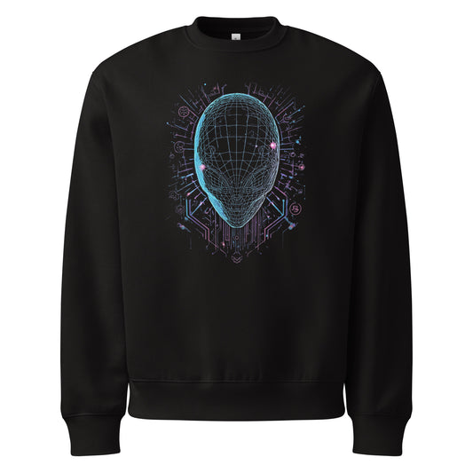 Alien-AI-unisex-oversized-heavyweight-sweatshirt-black-front-691878657f523