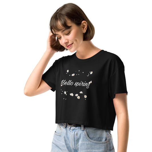 Crop Tops - Women’s crop top Spring vibe - Retro Ravers - Crop T-shirts