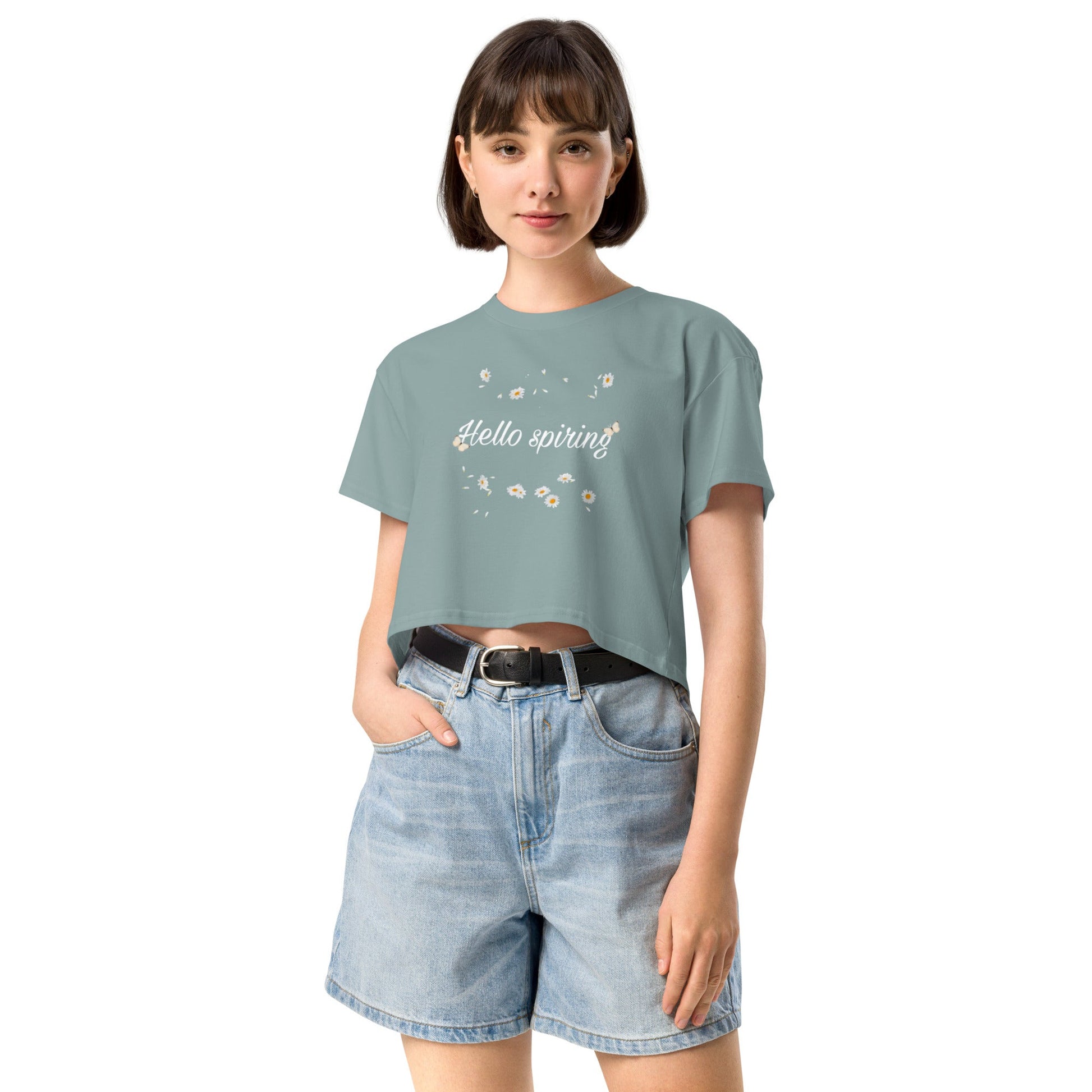 Crop Tops - Women’s crop top Spring vibe - Retro Ravers - Crop T-shirts