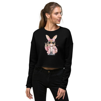  - Custom Crop Sweatshirt Bunny Easter - Retro Ravers - crop sweatshirt