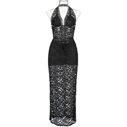 Dresses - Midnight Allure: Bandage Lace Co - Ord Ensemble - Retro Ravers - dresses