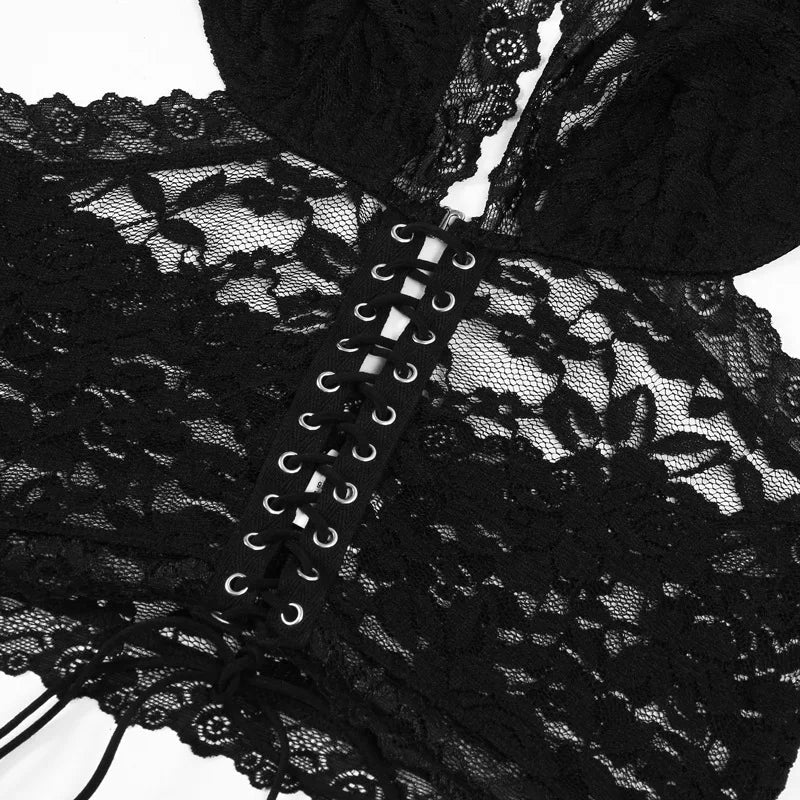 Dresses - Midnight Allure: Bandage Lace Co - Ord Ensemble - Retro Ravers - dresses