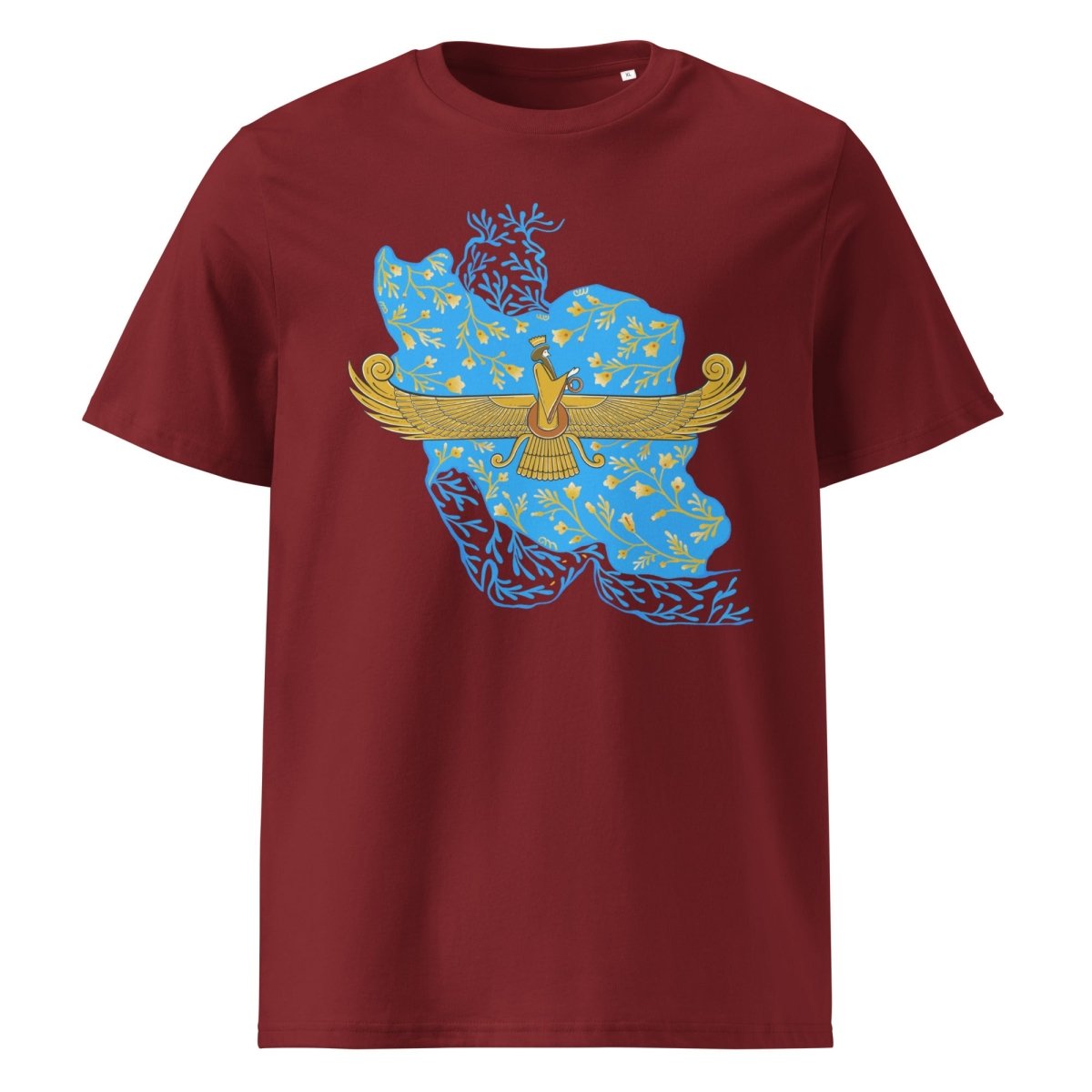  - Persia ribbed neck t-shirt Farvahar - Retro Ravers - farvahar
