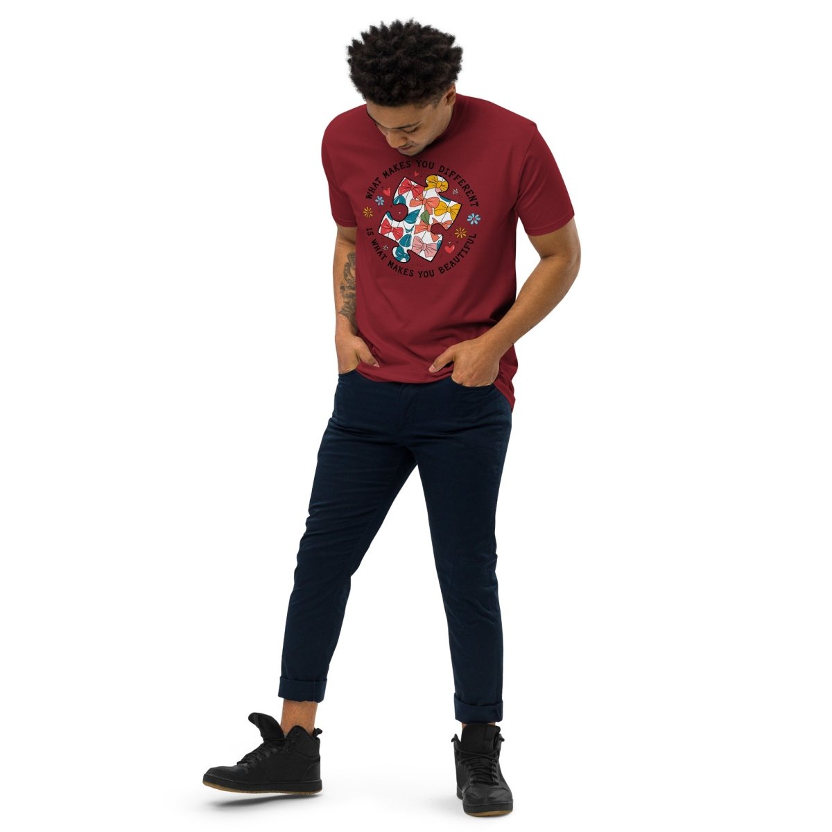  - Premium heavyweight tee You are beautiful - Retro Ravers - autism