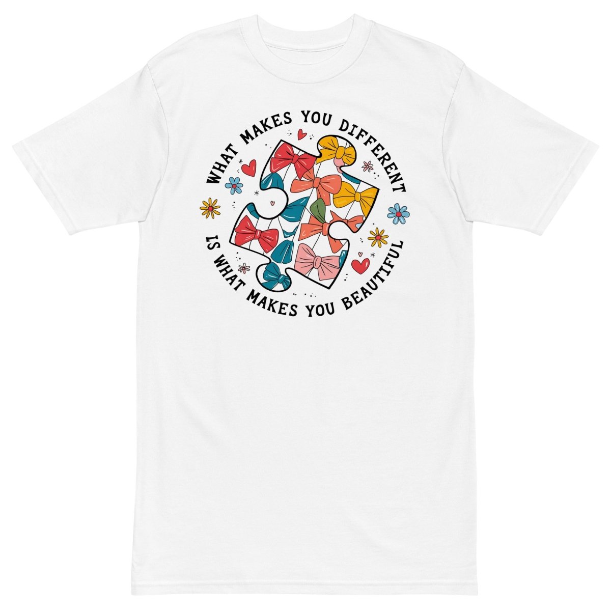  - Premium heavyweight tee You are beautiful - Retro Ravers - autism