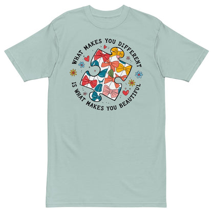  - Premium heavyweight tee You are beautiful - Retro Ravers - autism
