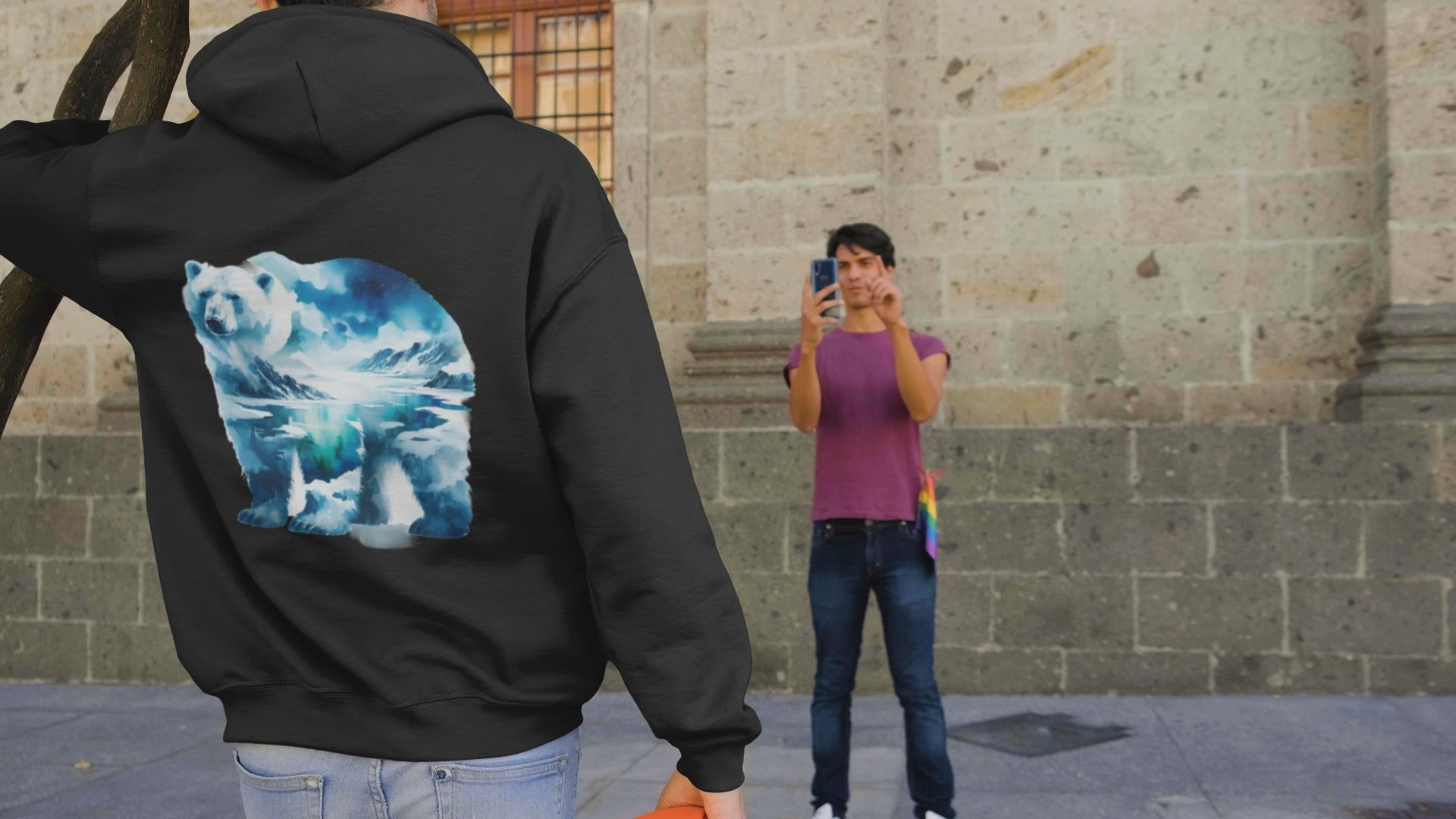 video-of-a-man-wearing-a-hoodie-posing-for-a-picture