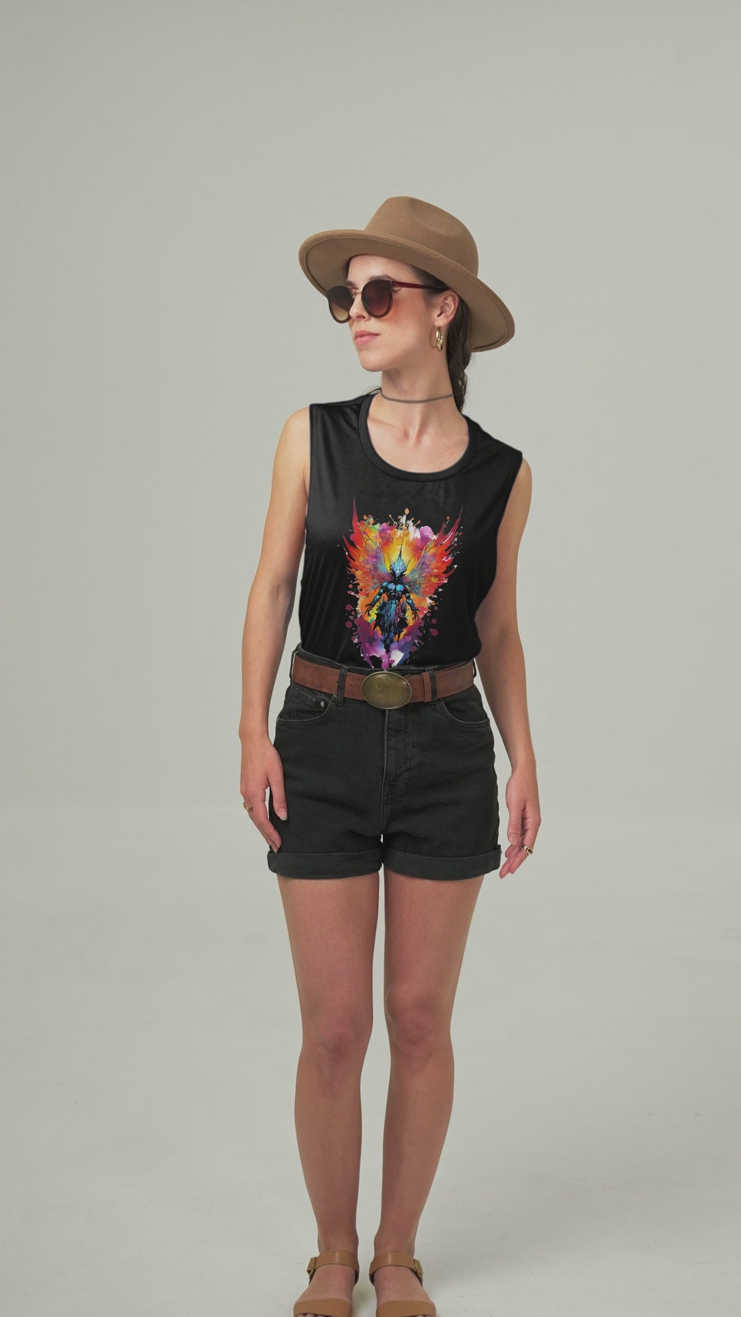 boho-themed-video-of-a-woman-wearing-a-bella-canvas-tank-top-7725v