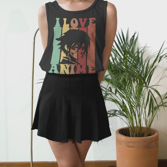 tank-top-video-of-a-short-haired-woman-posing-with-a-dark-skirt-5776v