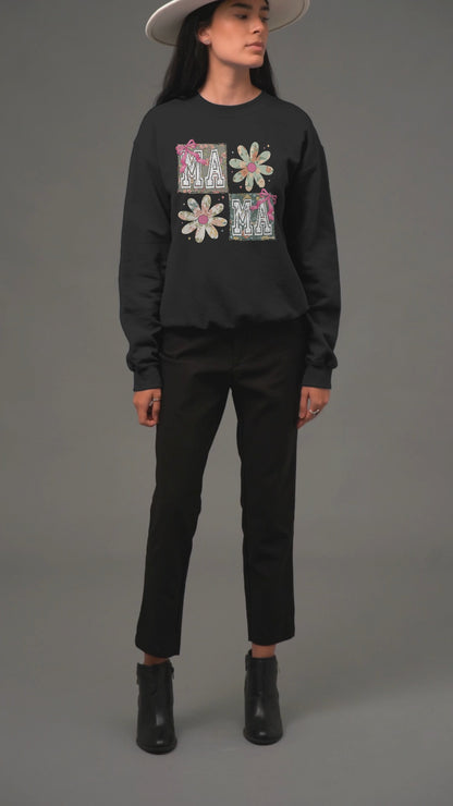 video-of-a-woman-wearing-a-crewneck-sweatshirt-and-a-hat-in-a-studio-5809v