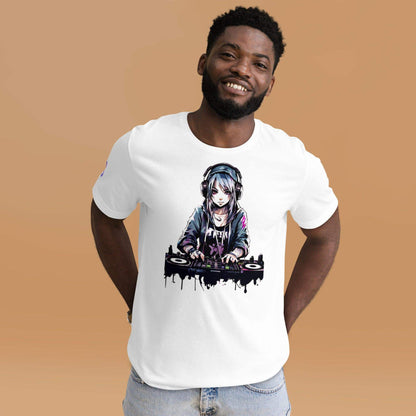 Print Material - Anime DJ T-shirt Unisex - Retro Ravers - #product_color#