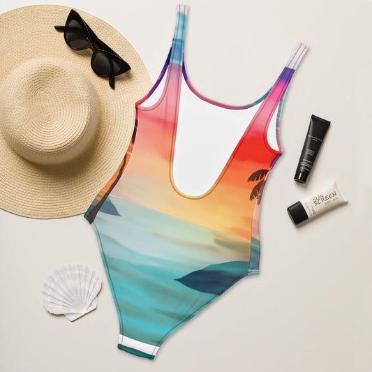 Print Material - Custom one - piece Swimsuit - Retro Ravers - #product_color#